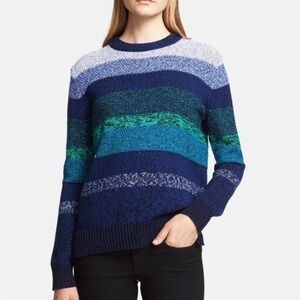 Proenza Schouler Crew Neck Stripe Cotton Knit Sweater